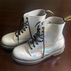 Doc Marten iridescent boots. Size 8. Good condition. Make an offer!